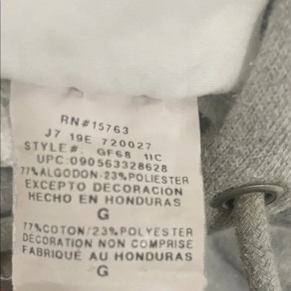 Champion Light Gray Hoodie 😍 Reverse Weave Flock Arm Script  Sweatshirt • Large - Picture 14 of 15